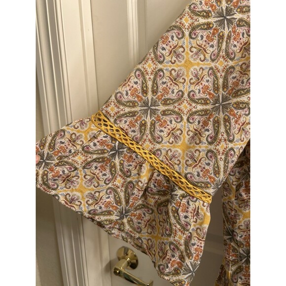 Zac & Rachel Plus Boho Peasant Prairie Gauze Blouse Tunic Top Sz 2X - Picture 3 of 6